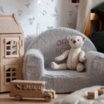 Laste tugitool personaalse tikandiga, Teddy, hall