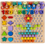 52-osaline puidust mosaiikpallide komplekt