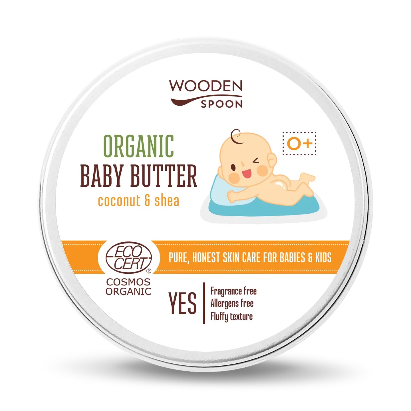 Wooden Spoon Organic kehakreem kookose ja sheavõiga, 100ml